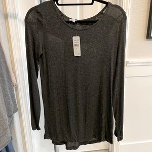 Cashmere blend long sleeve tunic